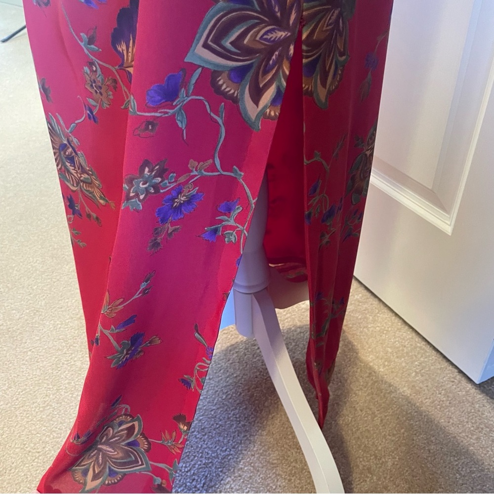 David Warren Vintage 80’s Asian Inspired Red Dress Women’s Size 12 - Picture 15 of 16